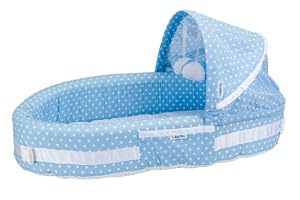 LulyBoo Baby Lounge to Go, Blue Dots