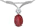1.02 cts Genuine Ruby and Diamond Pendant - 14kt White or Yellow Gold FREE GIFT BAG!