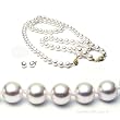AAA Quality 3-Piece Round 6.5-7mm White Akoya SaltWater Cultured Pearl Necklace & Bracelet & Earrings