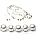 AAA Quality 3-Piece Round 6.5-7mm White Akoya SaltWater Cultured Pearl Necklace & Bracelet & Earrings