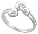 1/2 (12.5 mm) Sterling Silver High Polished 3-Heart ring