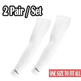 2 Pairs of Sports Cooling Arm Sleeves UV Protection Golf Cycling Shooting Outdoor