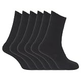 FLOSO® Ladies/Womens Best Quality Multipack Thermal Socks, Double Brushed Inside (Pack of 6)