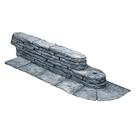 Emsco Group 2032 6 Sections/60-Feet Total Length of Bedrocks Poly Landscape Edging, Stacked Natural Slate