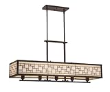 Quoizel TFSC538WT Specter 5 Light Rod Hung Tiffany Island Chandelier