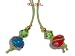 Lampwork Beaded Thong Bookmark with Swarovski Crystal