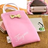 ちょこっとお出かけのお供に♪電子マネーも収納できる【tiny roo】タイニールー携帯ケース(ribbon-pink)