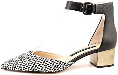 French Connection Women's Edith Dress Pump,Black/White,40 EU/9.5 M US