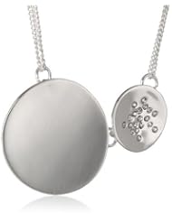 Kenneth Cole New York "Shiny Metals" Pave Double Circle Pendant Necklace, 20"