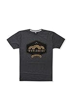 SEVENTYSEVEN Camiseta Manga Corta Worldwide (Gris Oscuro)