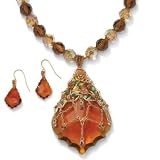 2 Piece Crystal Beaded Goldtone Jewelry Set 41MrAQ BBHL. SL160 2 Piece Crystal Beaded Goldtone Jewelry Set