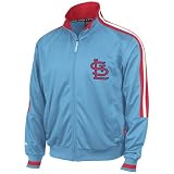 St. Louis Cardinals Majestic Cooperstown Light Blue Therma Base Track Jacket