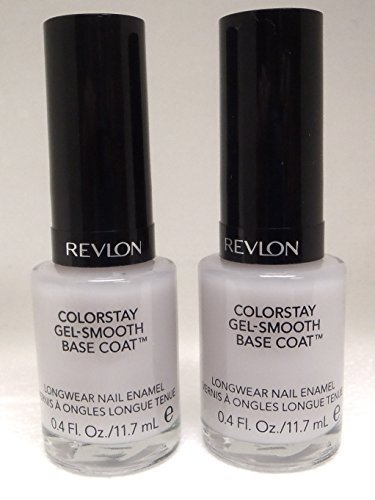 (TWO PACK) Revlon Colorstay Gel-Smooth Nail Enamel, Base Coat 0.4 fl. oz.
