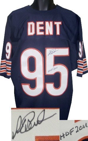 Richard Dent Autographed/Hand Signed Chicago Bears Navy Prostyle Jersey HOF 2011- JSA Hologram