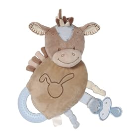 Nattou - Rigolos - 815307 - Doudou - Flatsie cheval avec Dentition