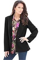 Women's Plus Size Knit Sleeve Blazer .