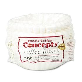 Classic Coffee Concepts Filters for 12-Cup Drip Coffee Makers - 200 Count by SHOPZEUS
