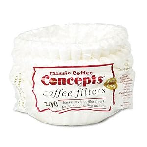 Classic Coffee Concepts Filters for 12-Cup Drip Coffee Makers - 200 Count by SHOPZEUS