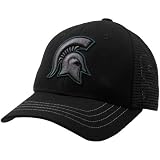 Zephyr Michigan State Spartans Black Smoke Screen Fitted Hat (7 3/8)