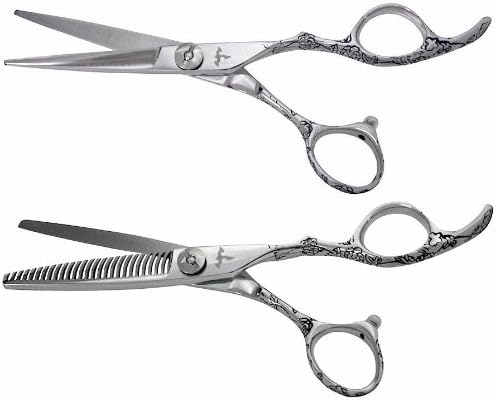 Tsurikomi Hair Cutting Scissors KT21 6.0" & KT21 - 26 tooth Professional Hair Cutting Shears Thinning Shears matching set