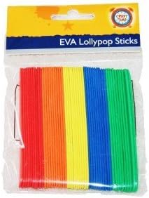 50 Coloured Lolly Sticks for crafts