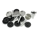 uxcell スクリュー釘　ミラーネイル　装飾ミラースクリュー　　キャップカバー　オーナメントミラー　　10個入り