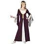 Kids Girls Costumes Medieval Renaissance Princess Royalty Maroon Dress Costume Theme Party Outfit