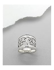Flower Ring In 92.5 Sterling Silver