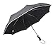 HeartAcc Fully Automatic Umbrella 3 Fold Auto Open/Close Umbrella Windproof Rainproof with Retail Package(black)