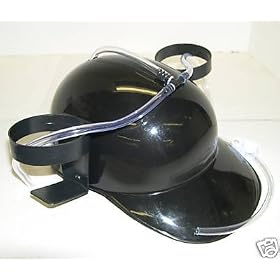 Black Drinking Helmet Soda Hat