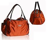 マザーズバッグ 大容量 おしゃれ 便利 赤ちゃん かわいい ショルダー 防水【Rush.Cオリジナルハンカチセット】169 (オレンジ)