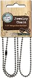 Vintage Collection Ballchain Necklace 1/Pkg-Antique Silver 2.4mm 24