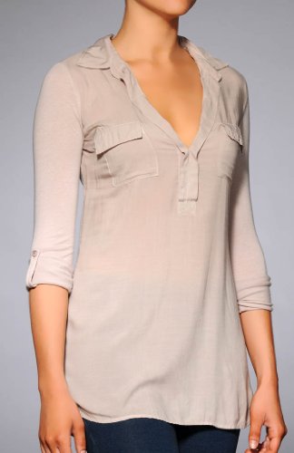 Splendid Long Sleeve Flap Pocket Shirting Tee (ST5964)