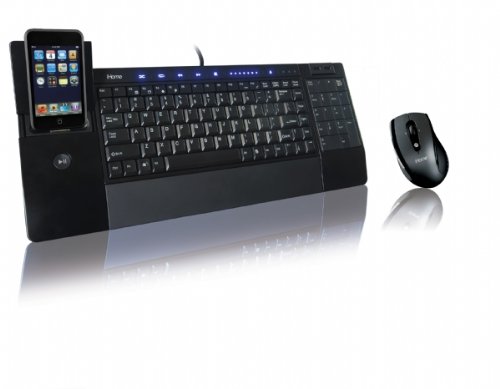iHome IConnect Media Keyboard & Wireless Laser Mouse w/Dock for iPod or iPhone Model#IH-K237LB