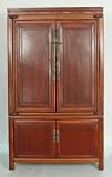 LI1004Y-Chinese Antique Wardrobe Cabinet, circa 1890, Gansu Province China, Walnut (Hetaomu), Antiqu