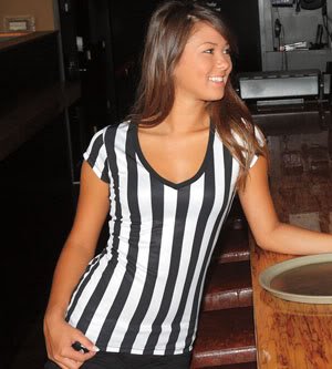 cyber Monday BRIGHTLINE LADIES DEEP V-NECK LONGER LENGTH REFEREE TEEB003541OGC