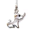 Cell Phone / Camera Charm Strap Beautiful Clear Diamond Cutesy Dog