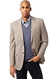 Wool Rich 2 Button Mini Checked Blazer