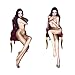 Womens Sexy Crotchless Lace Pantyhose, Fleshcolor, One Size
