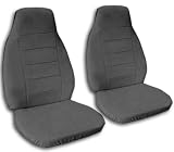 Charcoal seat covers. 40/20/40 seat covers for a Ford F-150 Supercab from 2004 to 2008 with intergrated seat belts