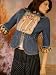 $3750 New TULEH Bead and Embroidered Denim Leopard Fur Lined Jacket 10