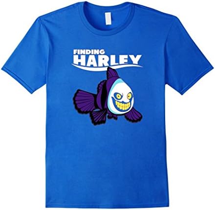 Men's Finding Harley funny T- shirt Medium Royal Blue