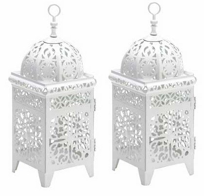 White Floral Filigree Candle of 2