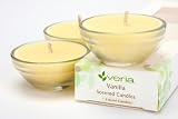 Gift Set Of Three Scented Glass Candles - Vanilla