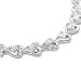 Sterling Silver Heart Shaped Diamond Tennis Bracelet -0.40 cttw - 7 inch