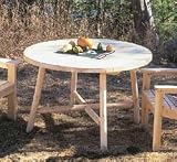 Old Adirondack - OA - 18 - Bluemountain Round Table - White Cedar - - B0017LXKV2