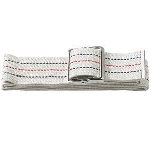 Prestige Medical 621-wht Cotton Gait Belt with Metal Buckle White