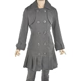 Yoki Skirted Felt Coat (Sizes 7 - 16) - charcoal, 7