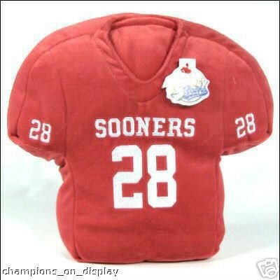 Buy OKLAHOMA SOONERS OU ADRIAN PETERSON JERSEY PILLOW! by Forever Collectibles