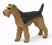 AIREDALE TERRIER DOG Stands Figurine NIB Resin DF38